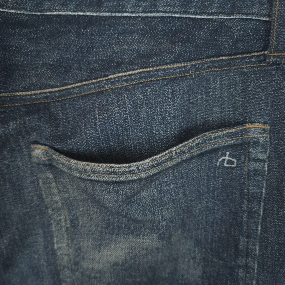Rag & Bone Miramar Pants Mens 33 Blue Fit 4 Straight Cotton Terry